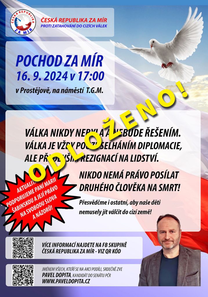 Pochod za mír - Česká republika za mír