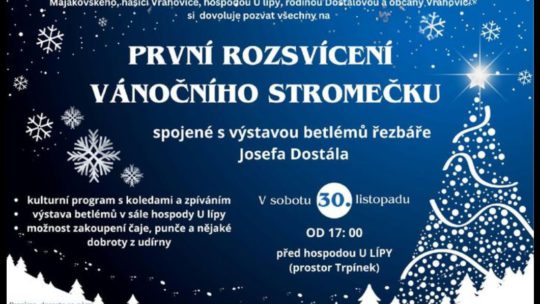 Dopita - rozsvícení vánočního stromečku ve Vrahovicích